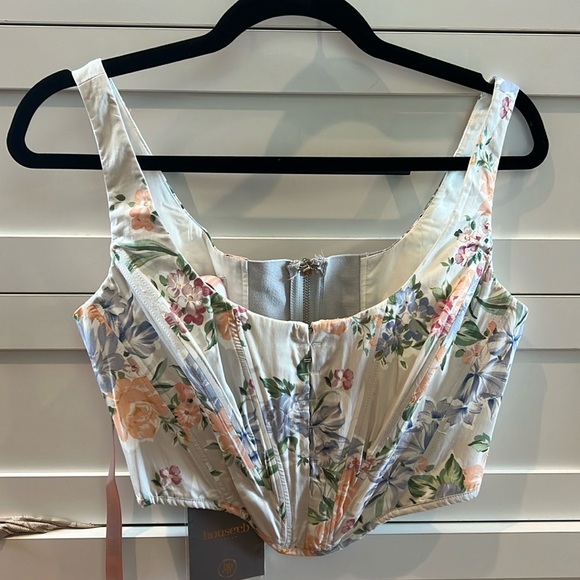 House of CB Dahlia Floral Cropped Bustier - Picture 1 of 2